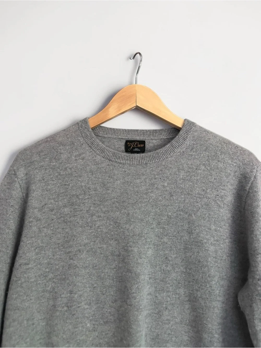 J. Crew Men’s Sz Medium Crewneck Cashmere Sweater Grey Knit Preppy Soft